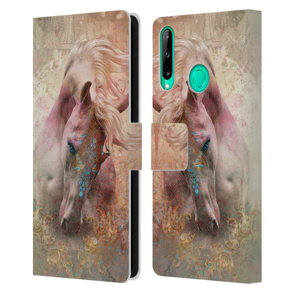Jena DellaGrottaglia Animals Horse Leather Book Wallet Case Cover For Huawei P40 lite E
