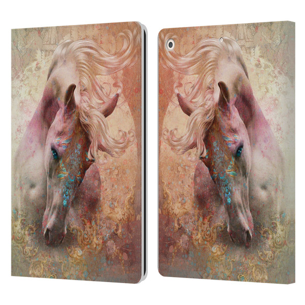 Jena DellaGrottaglia Animals Horse Leather Book Wallet Case Cover For Apple iPad 10.2 2019/2020/2021