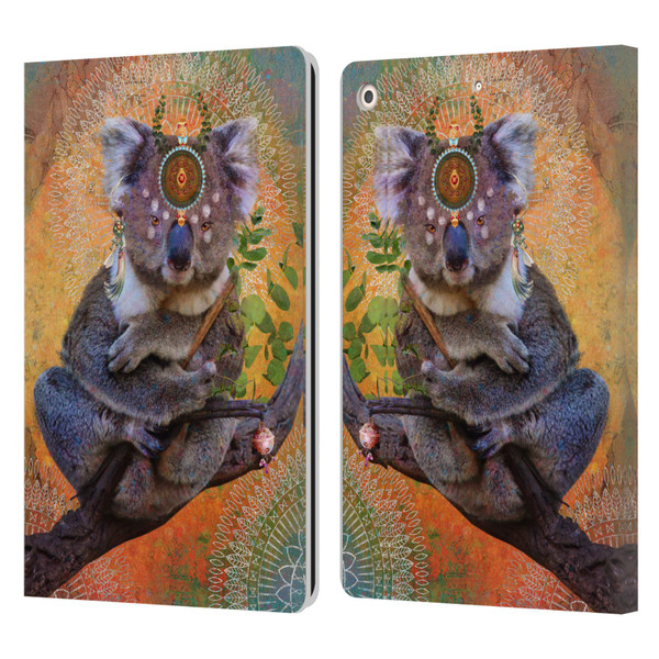 Jena DellaGrottaglia Animals Koala Leather Book Wallet Case Cover For Apple iPad 10.2 2019/2020/2021