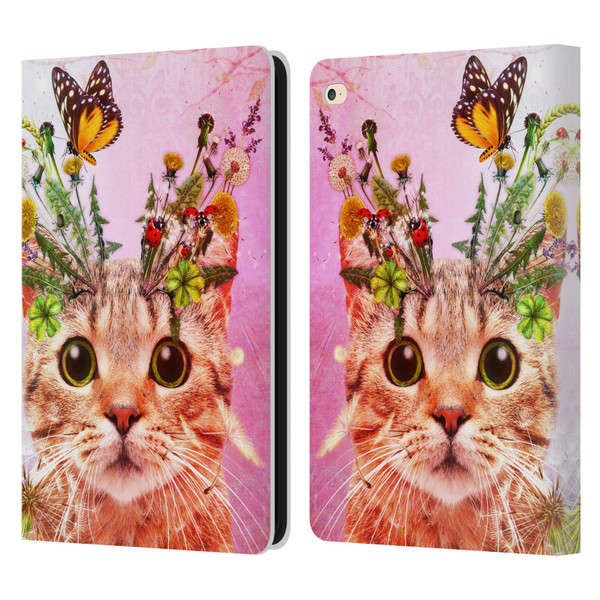 Jena DellaGrottaglia Animals Kitty Leather Book Wallet Case Cover For Apple iPad Air 2 (2014)