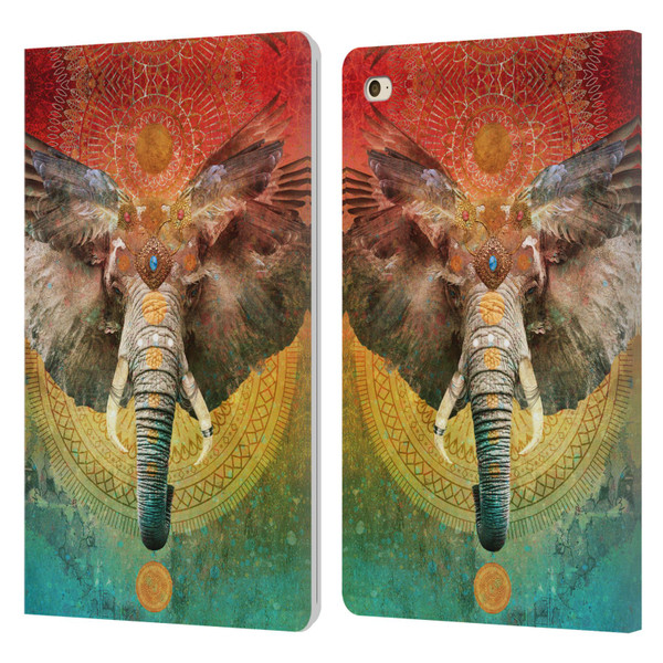 Jena DellaGrottaglia Animals Elephant Leather Book Wallet Case Cover For Apple iPad mini 4