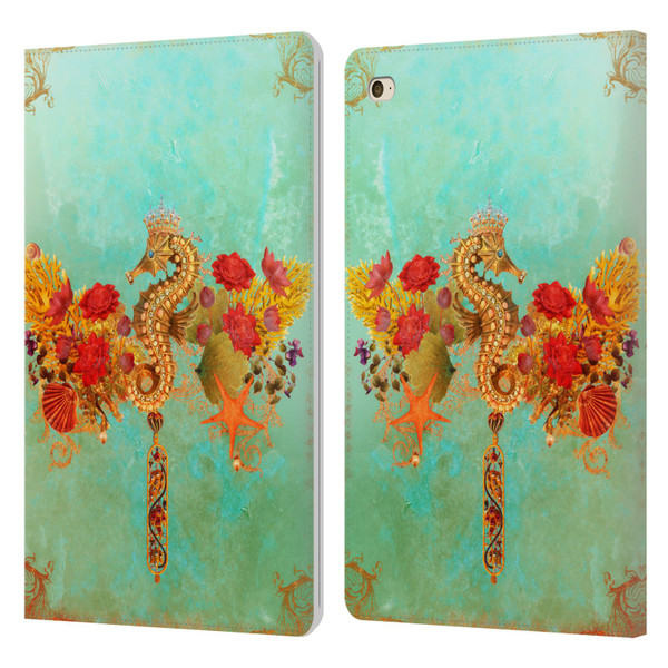 Jena DellaGrottaglia Animals Seahorse Leather Book Wallet Case Cover For Apple iPad mini 4
