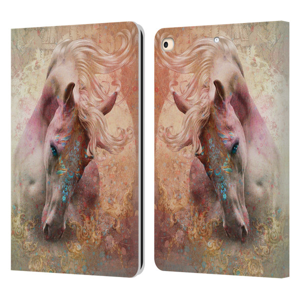 Jena DellaGrottaglia Animals Horse Leather Book Wallet Case Cover For Apple iPad 9.7 2017 / iPad 9.7 2018