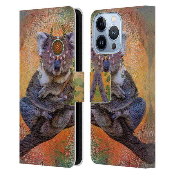 Jena DellaGrottaglia Animals Koala Leather Book Wallet Case Cover For Apple iPhone 13 Pro