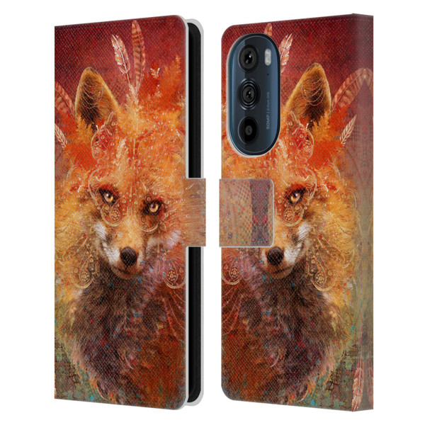 Jena DellaGrottaglia Animals Fox Leather Book Wallet Case Cover For Motorola Edge 30