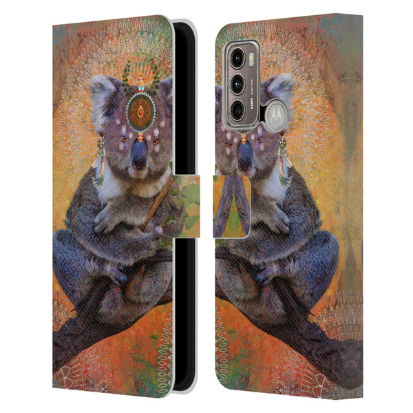 Jena DellaGrottaglia Animals Koala Leather Book Wallet Case Cover For Motorola Moto G60 / Moto G40 Fusion