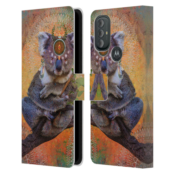 Jena DellaGrottaglia Animals Koala Leather Book Wallet Case Cover For Motorola Moto G10 / Moto G20 / Moto G30