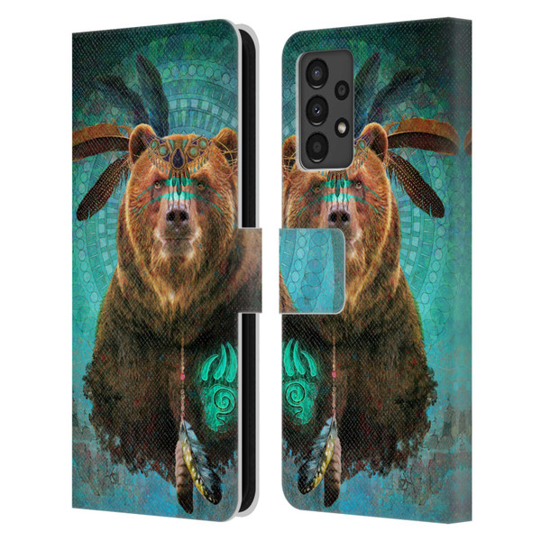 Jena DellaGrottaglia Animals Bear Leather Book Wallet Case Cover For Samsung Galaxy A13 (2022)