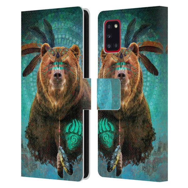 Jena DellaGrottaglia Animals Bear Leather Book Wallet Case Cover For Samsung Galaxy A31 (2020)