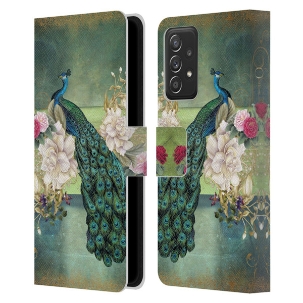 Jena DellaGrottaglia Animals Peacock Leather Book Wallet Case Cover For Samsung Galaxy A53 5G (2022)