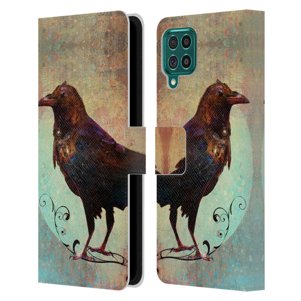 Jena DellaGrottaglia Animals Crow Leather Book Wallet Case Cover For Samsung Galaxy F62 (2021)