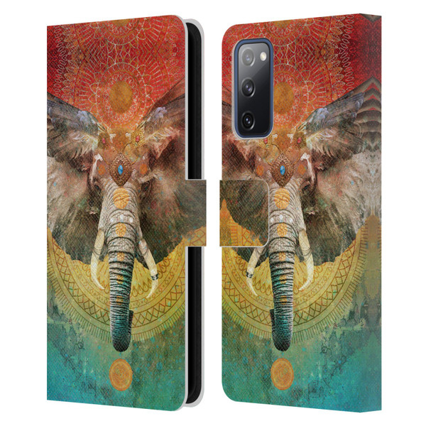 Jena DellaGrottaglia Animals Elephant Leather Book Wallet Case Cover For Samsung Galaxy S20 FE / 5G