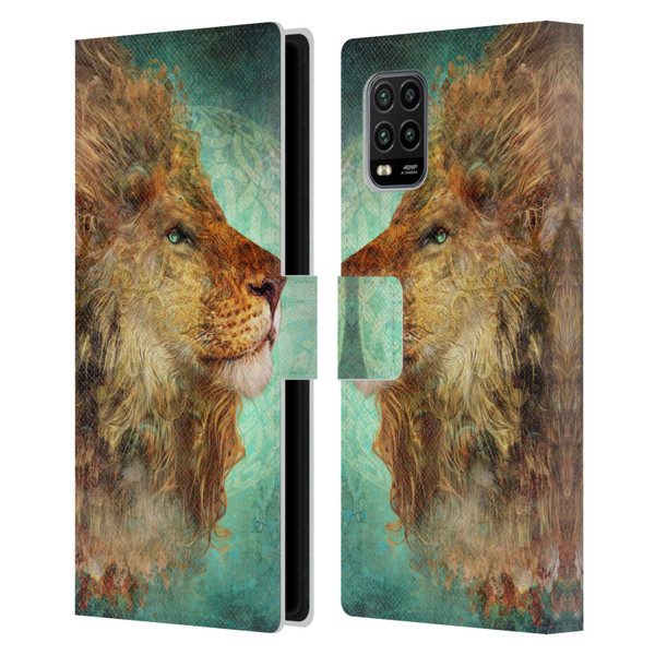 Jena DellaGrottaglia Animals Lion Leather Book Wallet Case Cover For Xiaomi Mi 10 Lite 5G