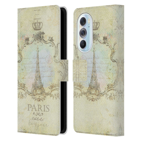 Jena DellaGrottaglia Assorted Paris My Embrace Leather Book Wallet Case Cover For Motorola Edge X30