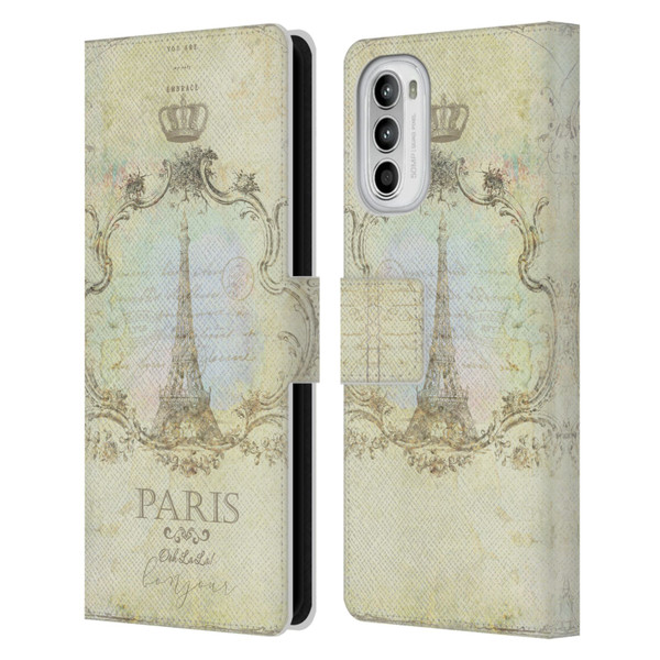 Jena DellaGrottaglia Assorted Paris My Embrace Leather Book Wallet Case Cover For Motorola Moto G52