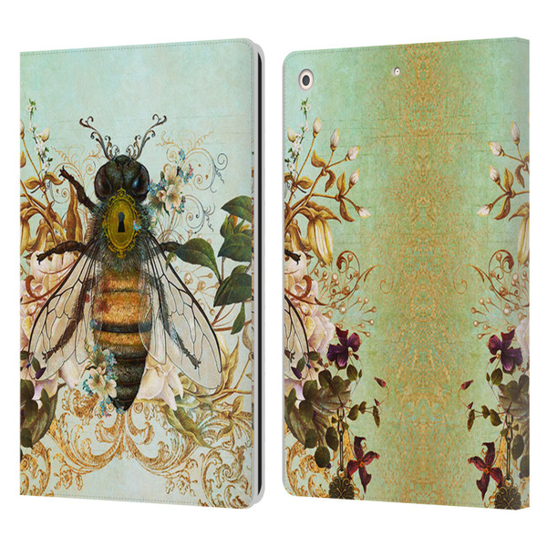 Jena DellaGrottaglia Insects Bee Garden Leather Book Wallet Case Cover For Apple iPad 10.2 2019/2020/2021