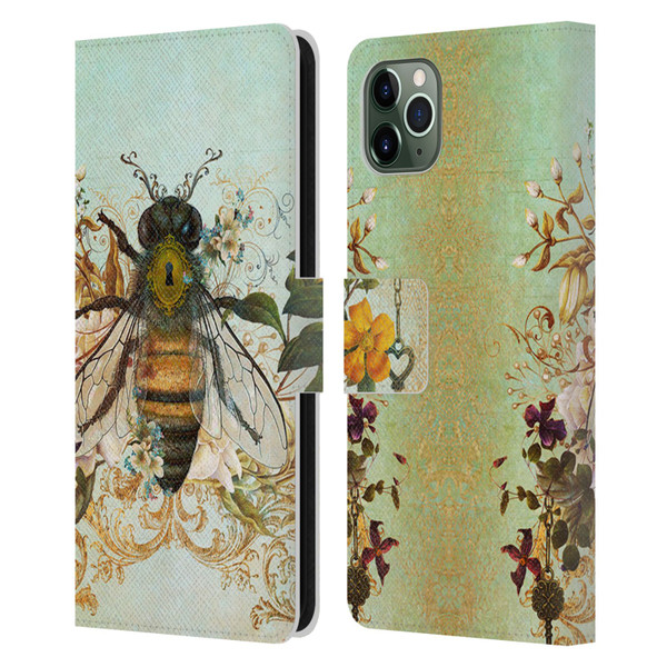 Jena DellaGrottaglia Insects Bee Garden Leather Book Wallet Case Cover For Apple iPhone 11 Pro Max