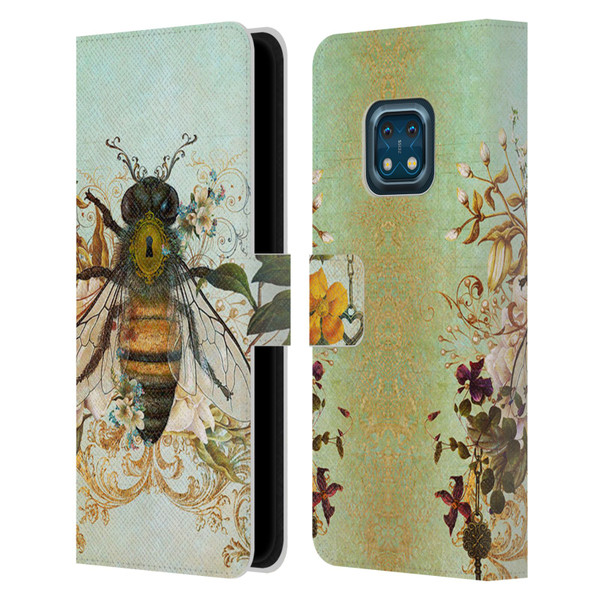 Jena DellaGrottaglia Insects Bee Garden Leather Book Wallet Case Cover For Nokia XR20