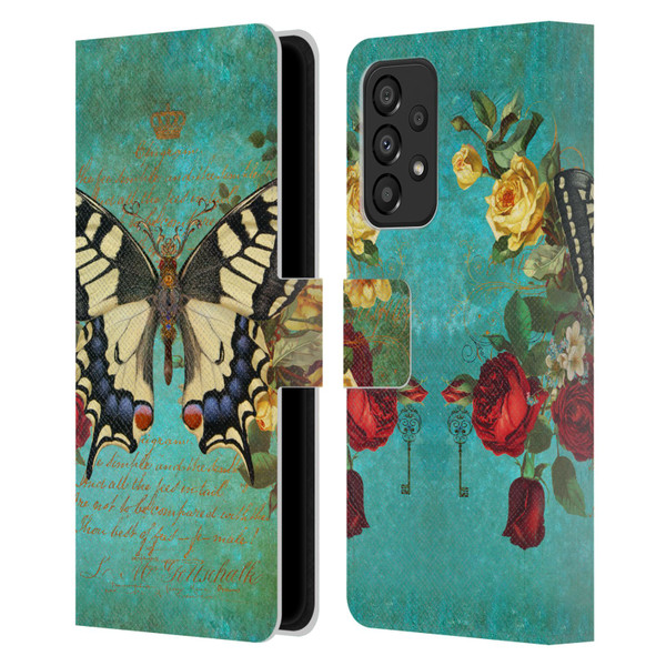 Jena DellaGrottaglia Insects Butterfly Garden Leather Book Wallet Case Cover For Samsung Galaxy A33 5G (2022)