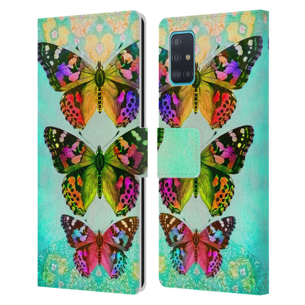 Jena DellaGrottaglia Insects Butterflies 2 Leather Book Wallet Case Cover For Samsung Galaxy A51 (2019)