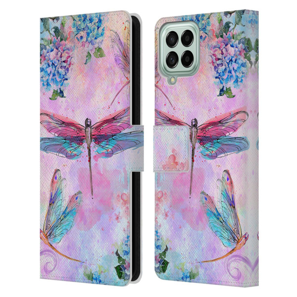 Jena DellaGrottaglia Insects Dragonflies Leather Book Wallet Case Cover For Samsung Galaxy M53 (2022)