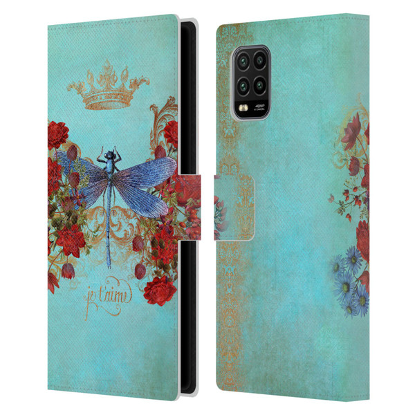 Jena DellaGrottaglia Insects Dragonfly Garden Leather Book Wallet Case Cover For Xiaomi Mi 10 Lite 5G