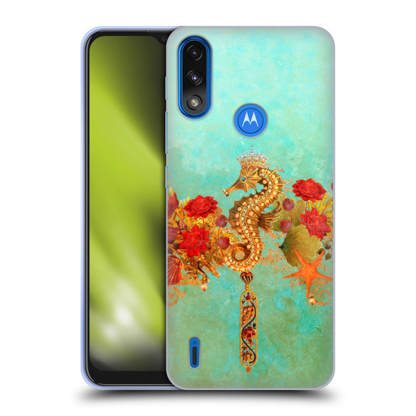 Jena DellaGrottaglia Animals Seahorse Soft Gel Case for Motorola Moto E7 Power / Moto E7i Power