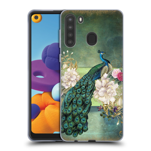Jena DellaGrottaglia Animals Peacock Soft Gel Case for Samsung Galaxy A21 (2020)