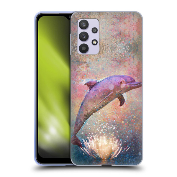 Jena DellaGrottaglia Animals Dolphin Soft Gel Case for Samsung Galaxy A32 5G / M32 5G (2021)