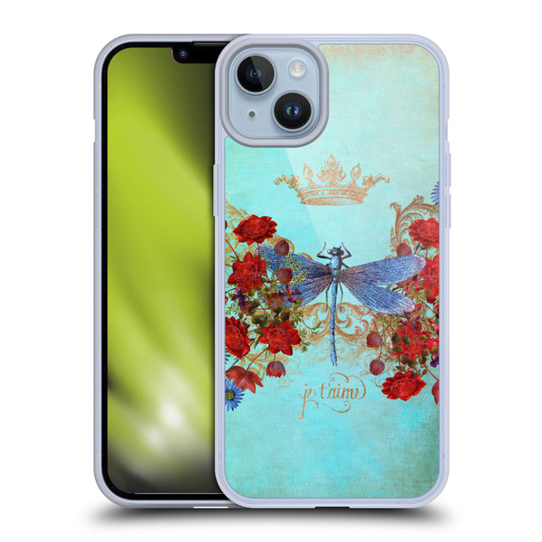 Jena DellaGrottaglia Insects Dragonfly Garden Soft Gel Case for Apple iPhone 14 Plus