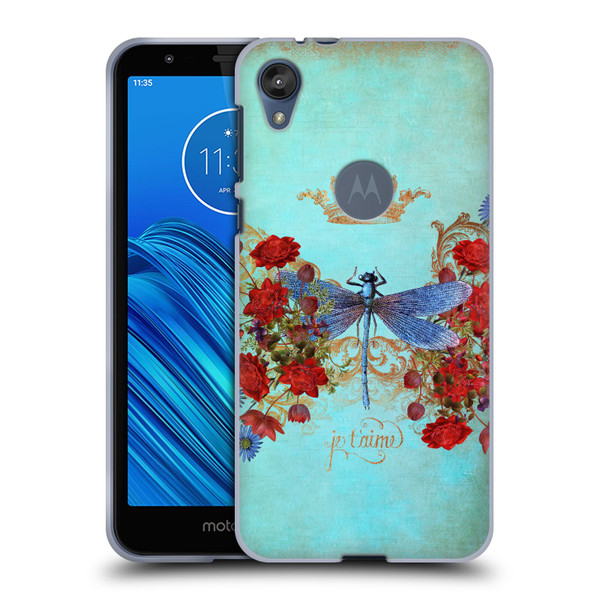 Jena DellaGrottaglia Insects Dragonfly Garden Soft Gel Case for Motorola Moto E6