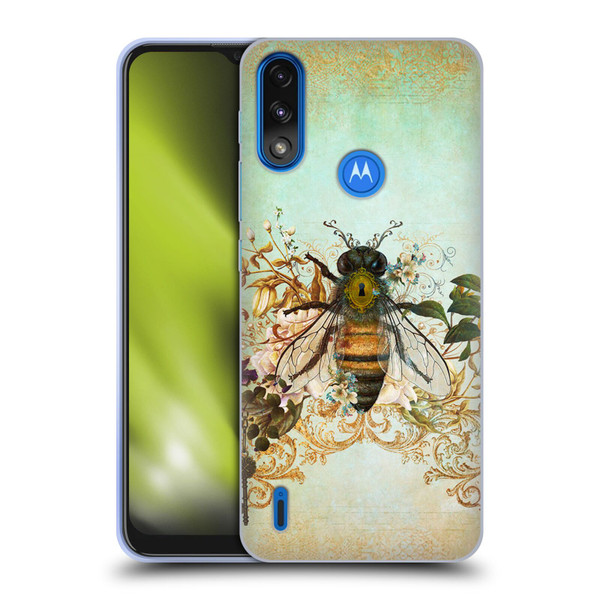 Jena DellaGrottaglia Insects Bee Garden Soft Gel Case for Motorola Moto E7 Power / Moto E7i Power