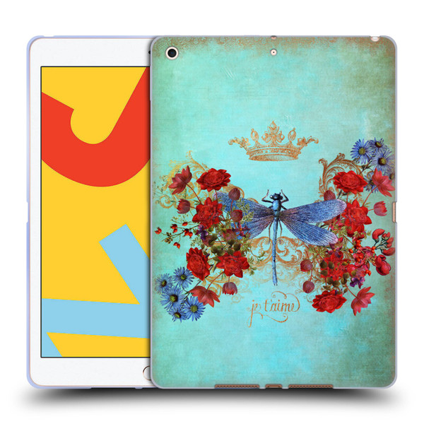 Jena DellaGrottaglia Insects Dragonfly Garden Soft Gel Case for Apple iPad 10.2 2019/2020/2021