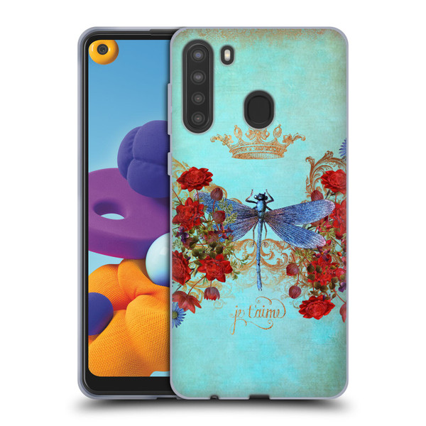 Jena DellaGrottaglia Insects Dragonfly Garden Soft Gel Case for Samsung Galaxy A21 (2020)