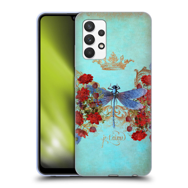 Jena DellaGrottaglia Insects Dragonfly Garden Soft Gel Case for Samsung Galaxy A32 (2021)