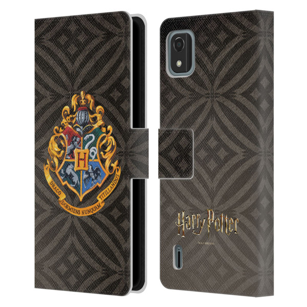 Harry Potter Prisoner Of Azkaban I Hogwarts Crest Leather Book Wallet Case Cover For Nokia C2 2nd Edition