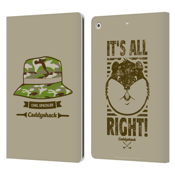 Caddyshack Graphics Carl Spackler Hat Leather Book Wallet Case Cover For Apple iPad 10.2 2019/2020/2021
