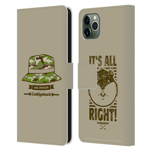 Caddyshack Graphics Carl Spackler Hat Leather Book Wallet Case Cover For Apple iPhone 11 Pro Max