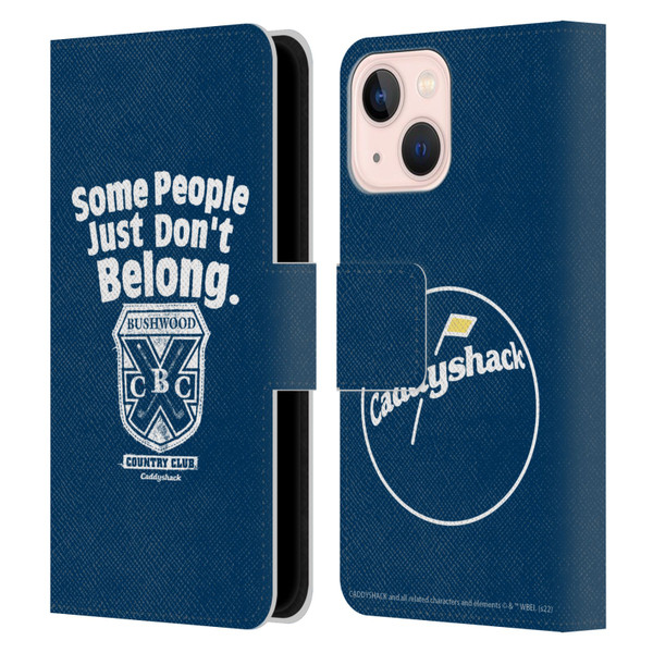 Caddyshack Graphics Some People Just Don't Belong Leather Book Wallet Case Cover For Apple iPhone 13 Mini