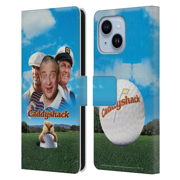 Caddyshack Graphics Poster Leather Book Wallet Case Cover For Apple iPhone 14 Plus