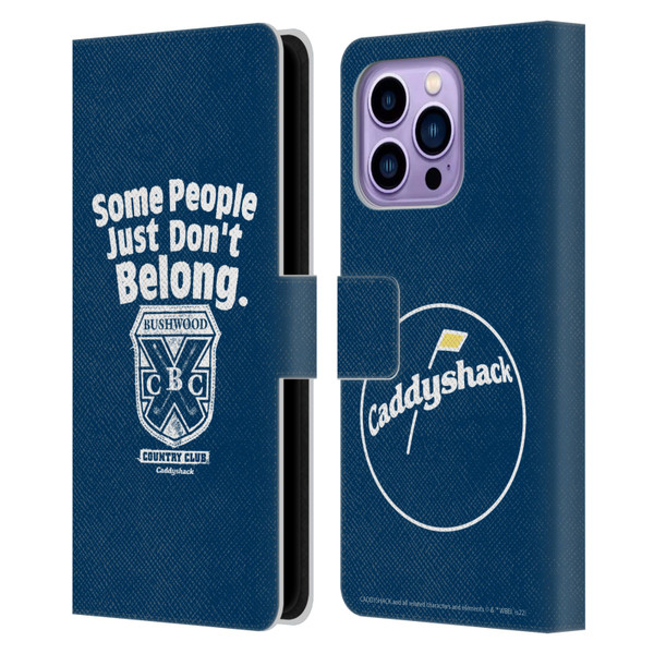 Caddyshack Graphics Some People Just Don't Belong Leather Book Wallet Case Cover For Apple iPhone 14 Pro Max