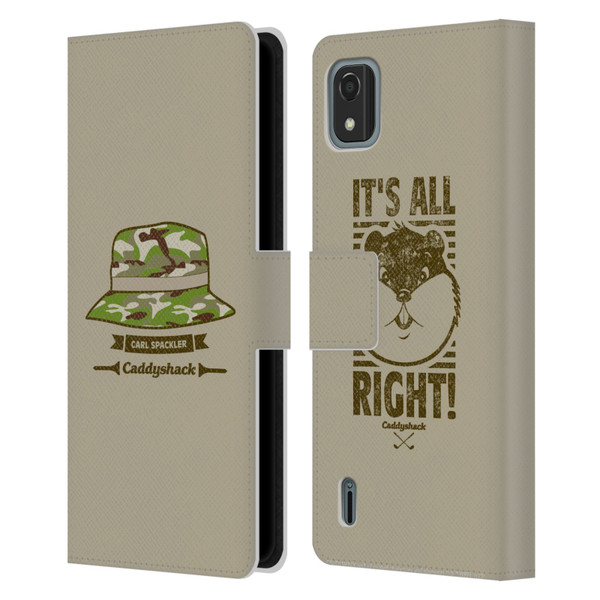 Caddyshack Graphics Carl Spackler Hat Leather Book Wallet Case Cover For Nokia C2 2nd Edition