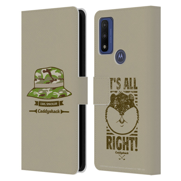 Caddyshack Graphics Carl Spackler Hat Leather Book Wallet Case Cover For Motorola G Pure