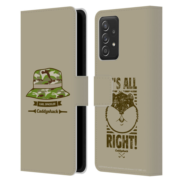 Caddyshack Graphics Carl Spackler Hat Leather Book Wallet Case Cover For Samsung Galaxy A52 / A52s / 5G (2021)