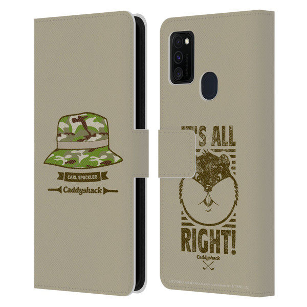 Caddyshack Graphics Carl Spackler Hat Leather Book Wallet Case Cover For Samsung Galaxy M30s (2019)/M21 (2020)