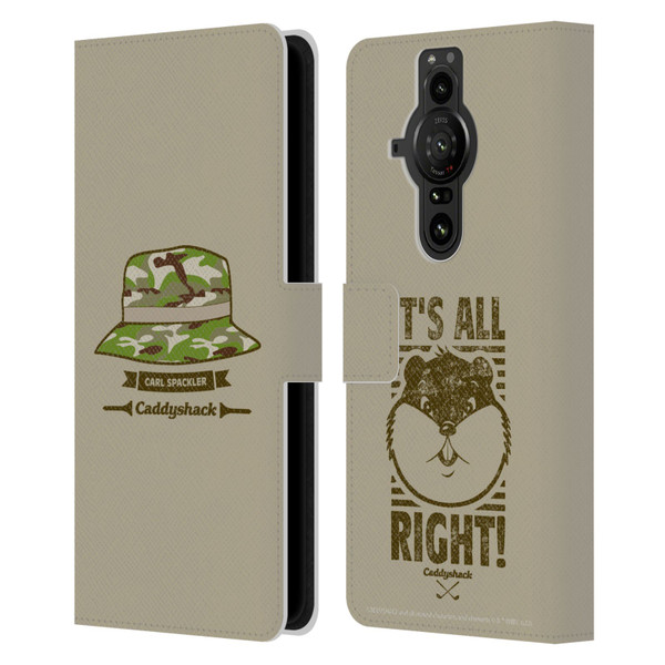 Caddyshack Graphics Carl Spackler Hat Leather Book Wallet Case Cover For Sony Xperia Pro-I