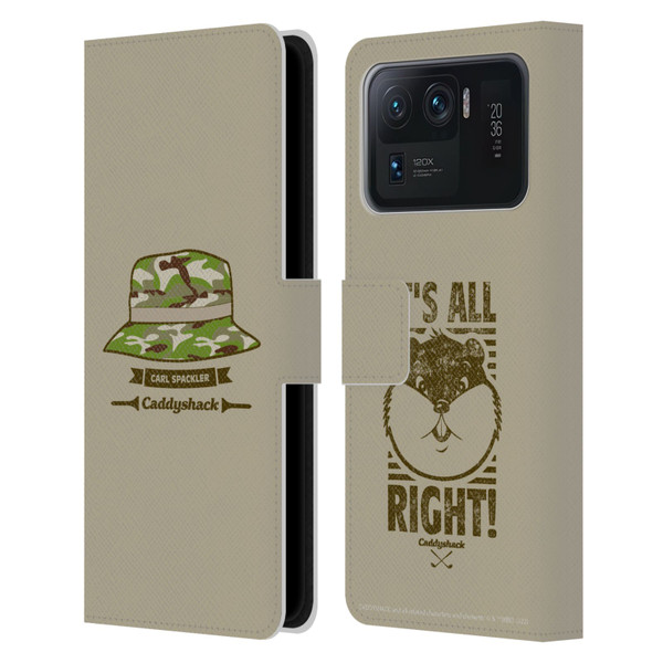 Caddyshack Graphics Carl Spackler Hat Leather Book Wallet Case Cover For Xiaomi Mi 11 Ultra
