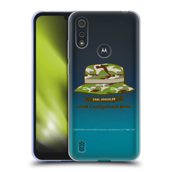 Caddyshack Graphics Carl Spackler Hat Soft Gel Case for Motorola Moto E6s (2020)