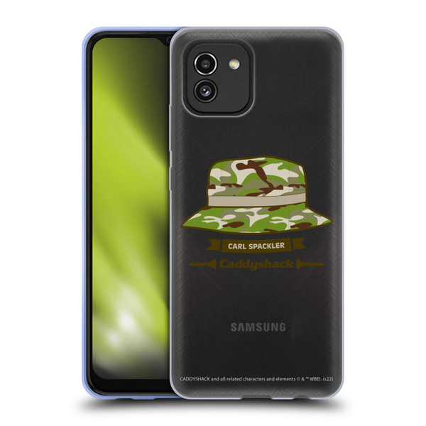 Caddyshack Graphics Carl Spackler Hat Soft Gel Case for Samsung Galaxy A03 (2021)