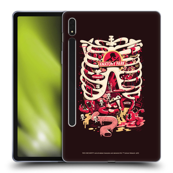 Rick And Morty Season 1 & 2 Graphics Anatomy Park Soft Gel Case for Samsung Galaxy Tab S8